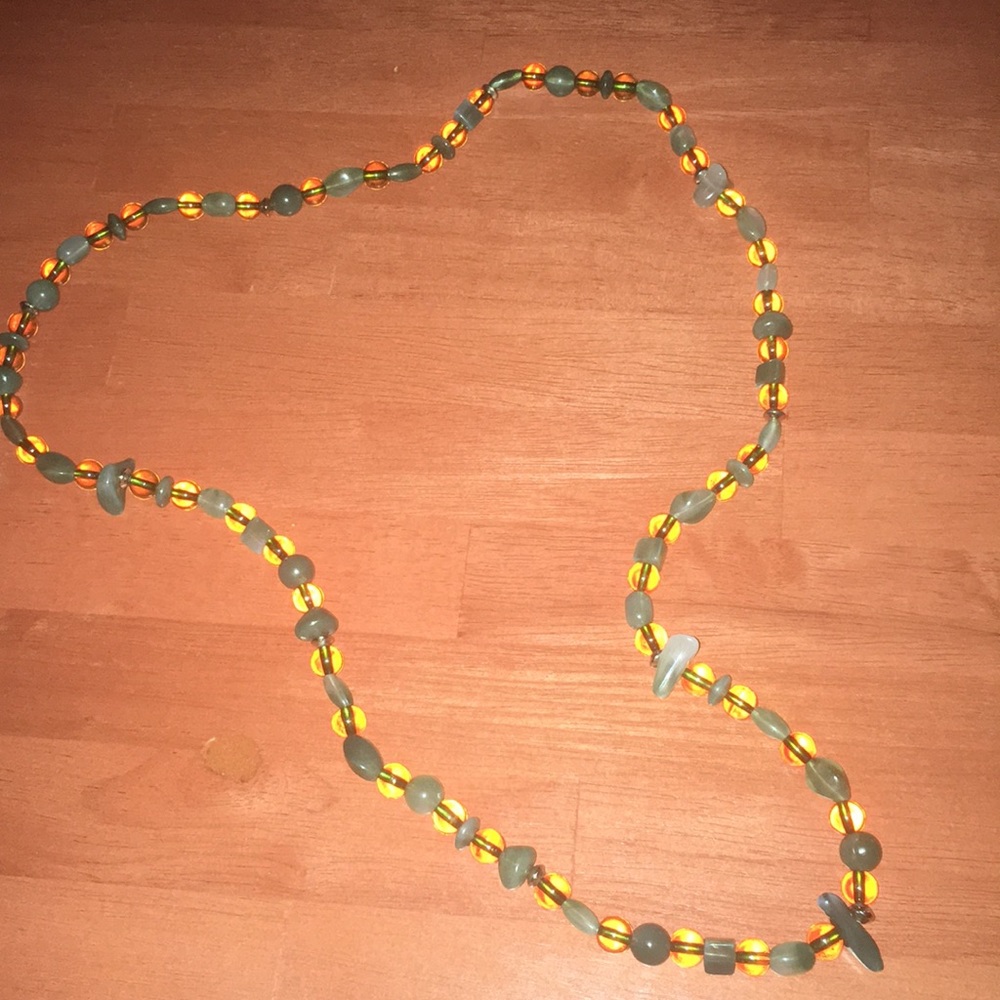 Olive green necklace